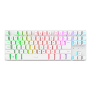 Trust GXT 831 Thado Wireless, TKL, US, white - Wireless keyboard