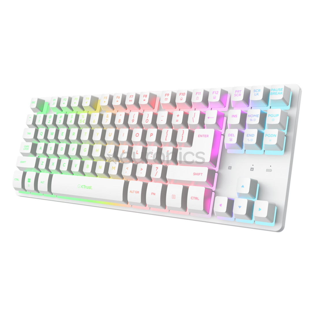 Trust GXT 831 Thado Wireless, TKL, US, white - Wireless keyboard