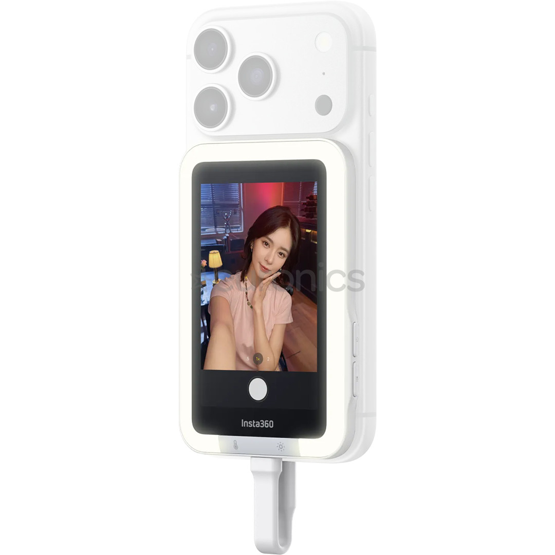 Insta360 Snap Selfie Screen with Light, valge/hall - Nutitelefoni tarvik