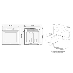 Samsung Dual Cook, каталитическая очистка, 76 л, черный - Интегрируемый духовой шкаф