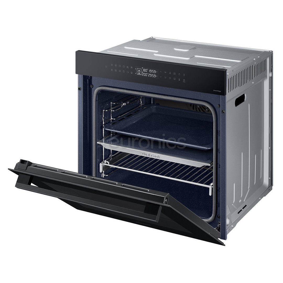 Samsung Dual Cook, каталитическая очистка, 76 л, черный - Интегрируемый духовой шкаф