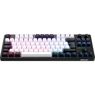 QPAD Loop TKL Model 3, US, черый/белый - Беспроводная клавиатура