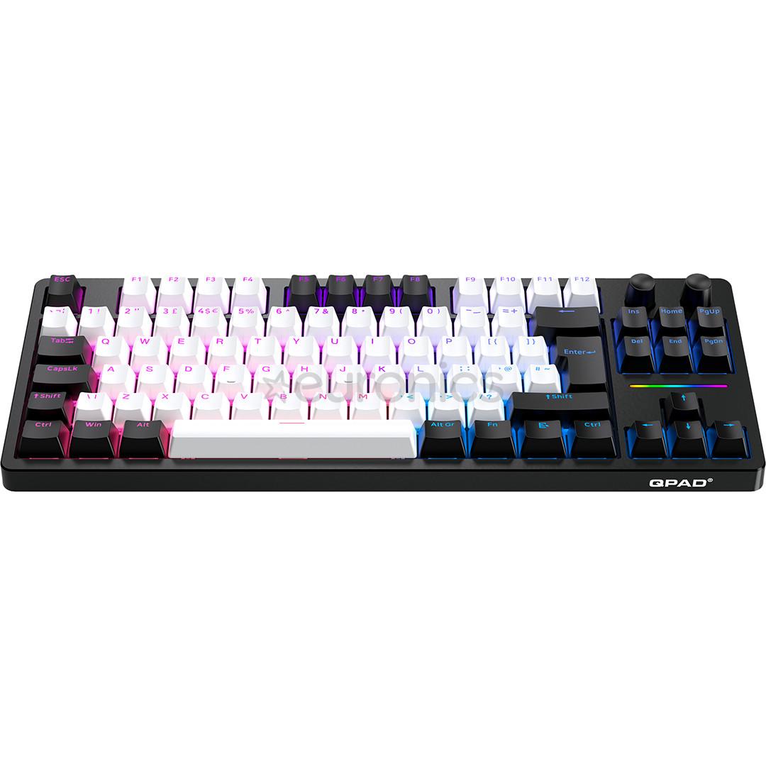 QPAD Loop TKL Model 3, US, черый/белый - Беспроводная клавиатура 422020-UK