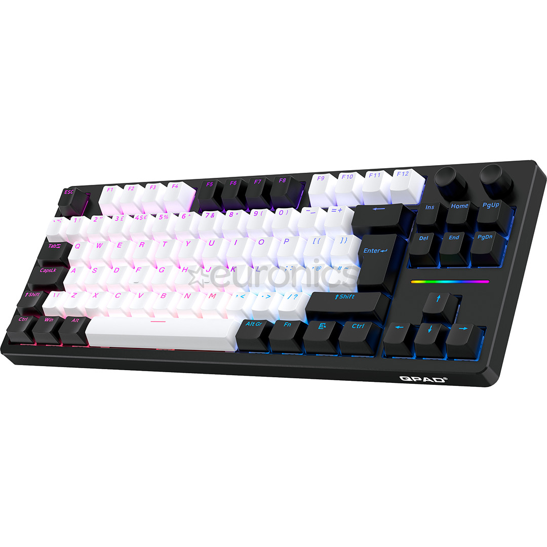 QPAD Loop TKL Model 3, US, черый/белый - Беспроводная клавиатура