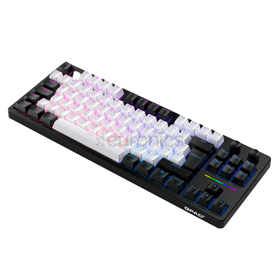 QPAD Loop TKL Model 3, US, черый/белый - Беспроводная клавиатура