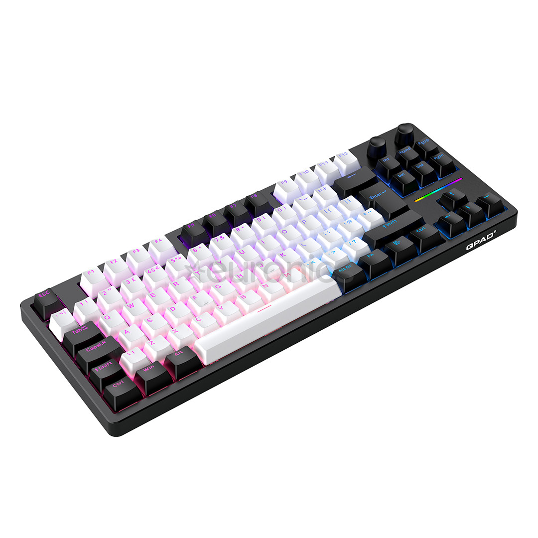 QPAD Loop TKL Model 3, US, черый/белый - Беспроводная клавиатура