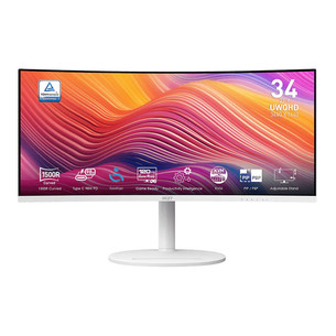 MSI Modern MD342CQPW, 34'', UWQHD, 120Hz, USB-C, Curved, white - Monitor