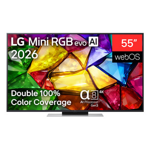 LG Mini RGB evo AI MRGB88, 55'', 4K UHD, Mini RGB, dark gray - TV 55MRGB88B3B.AEU