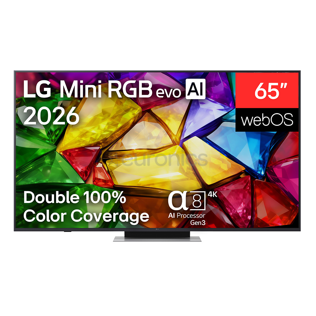 LG Mini RGB evo AI MRGB88, 65'', 4K UHD, Mini RGB, tumehall - Teler