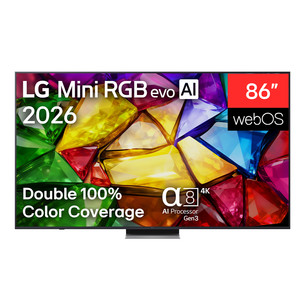 LG Mini RGB evo AI MRGB88, 86'', 4K UHD, Mini RGB, dark gray - TV 86MRGB88B3B.AEU