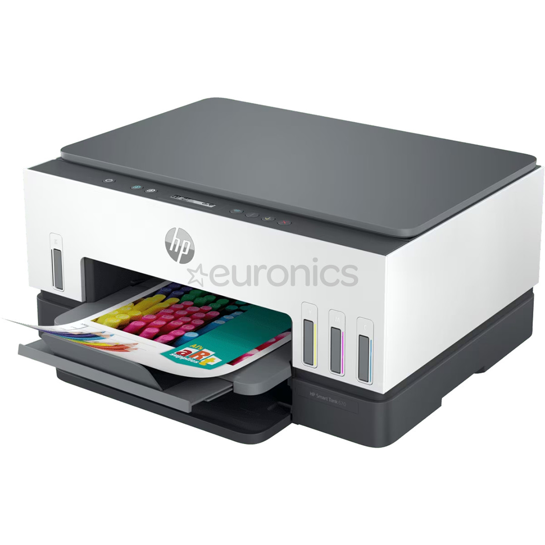 HP Smart Tank 670 Duplex, valge / hall - Multifunktsionaalne värvi- tindiprinter
