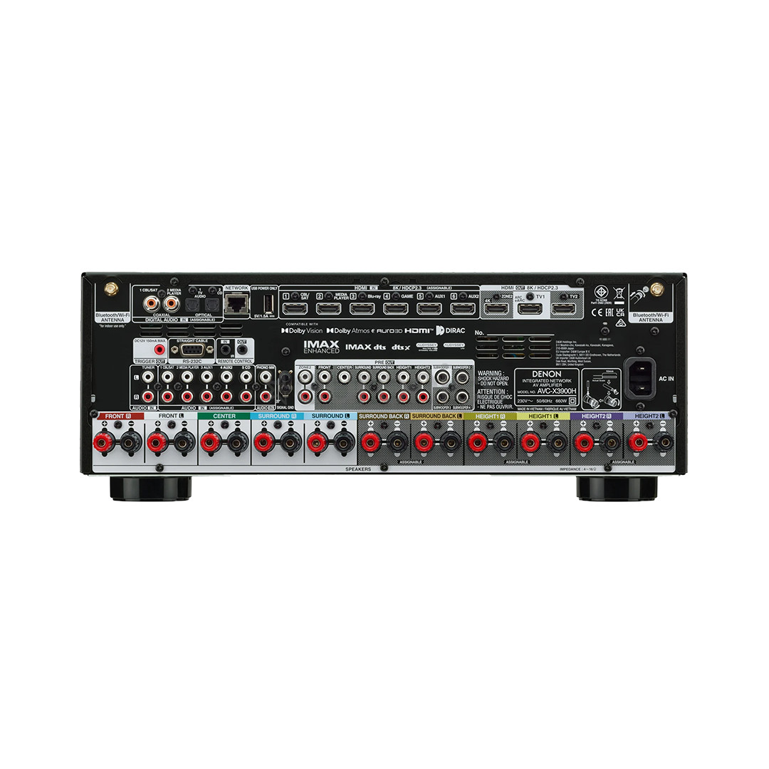 Denon AVC-X3900H, 9.4, 4K/8K, черный -Ресивер