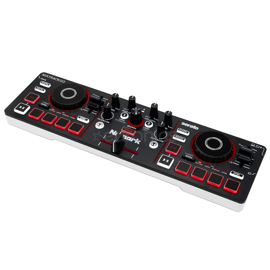 Numark MixTrack Go, must - DJ kontroller