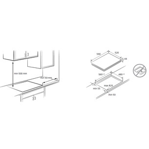 Samsung, laius 59 cm, must - Integreeritav induktsioonpliidiplaat