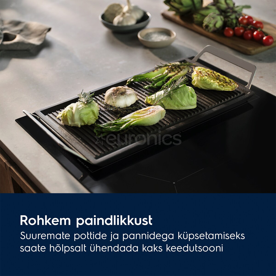 Electrolux 600 Seeria SaphirMatt SE® Hob2Hood, laius 59 cm, must - Integreeritav induktsioonpliidiplaat