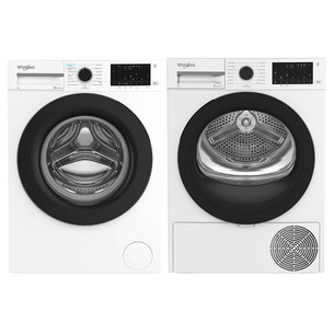 Whirlpool, 9 kg + 9 kg - Washing machine + clothes dryer