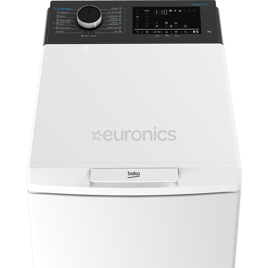 Beko, 7 kg, sügavus 60 cm, 1200 p/min - Pealtlaetav pesumasin