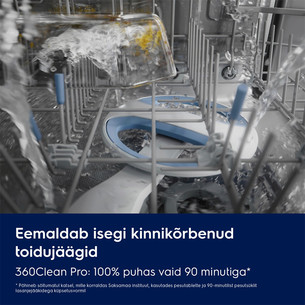 Electrolux 800 Seeria, CleaningPerformance, 14 nõudekomplekti - Integreeritav nõudepesumasin