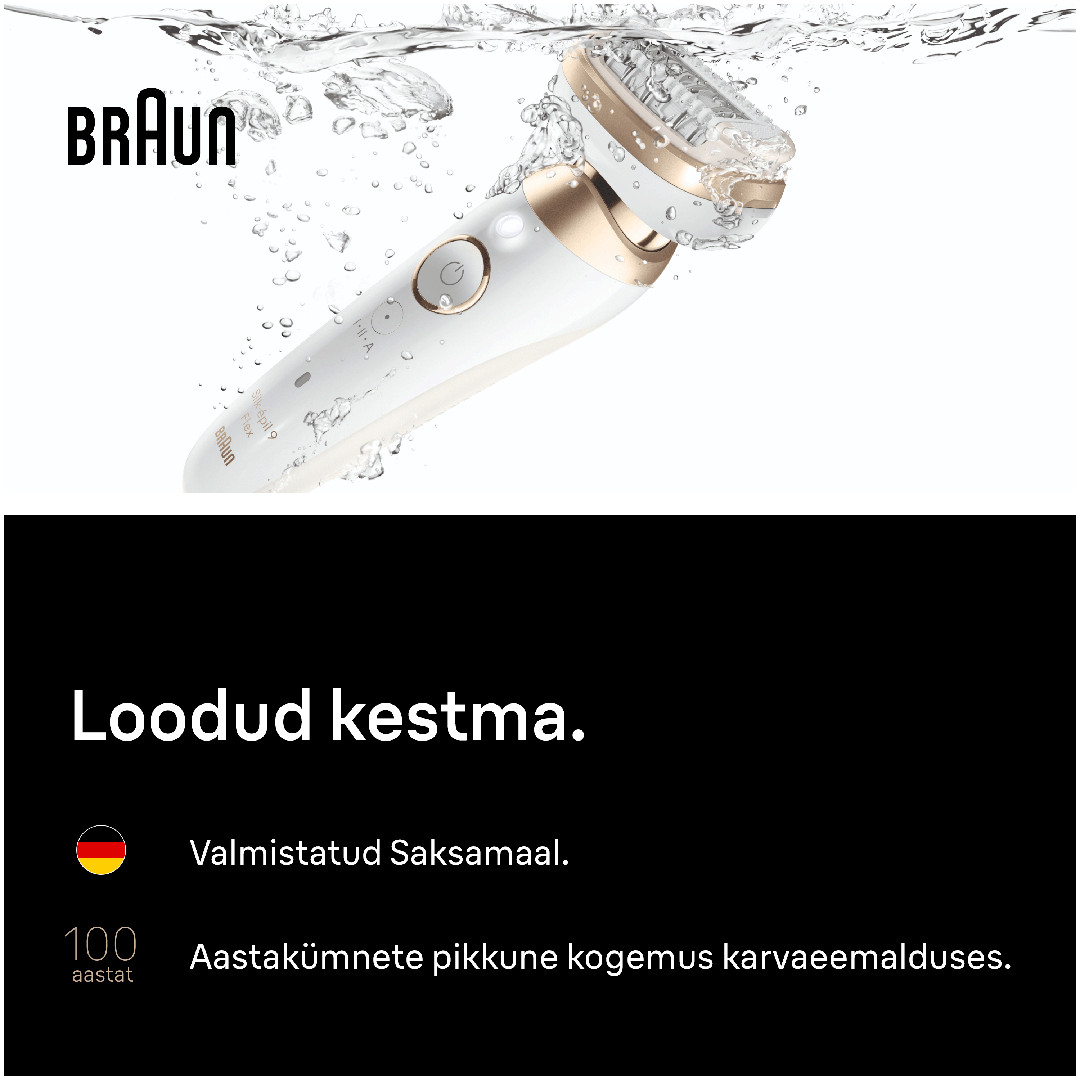 Braun Silk epil 9 Flex, white - Epilator