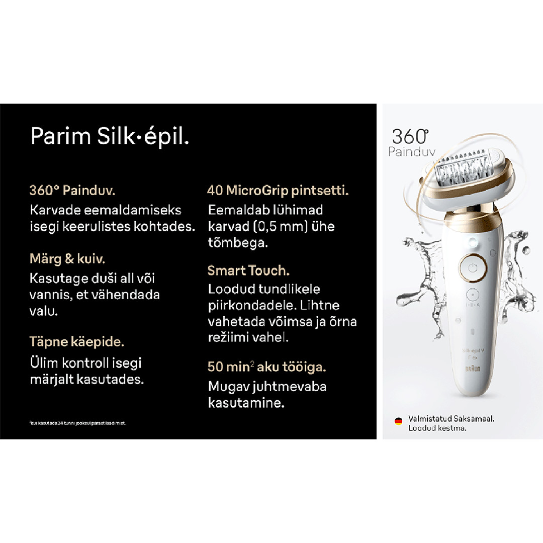 Braun Silk epil 9 Flex, white - Epilator