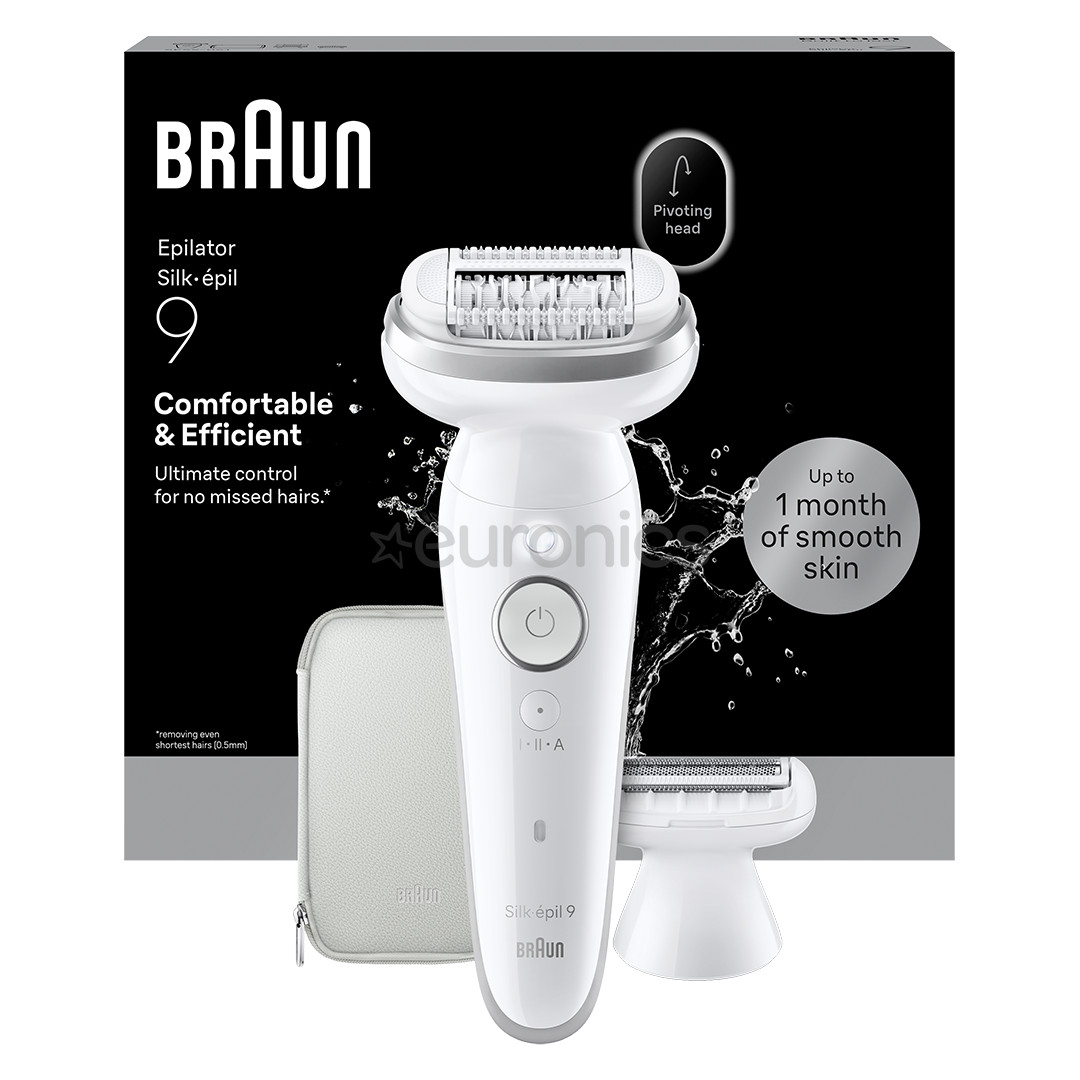 Braun Silk-epil 9, Wet & Dry, белый - Эпилятор