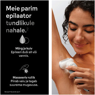 Braun Silk-epil 9, Wet & Dry, белый - Эпилятор
