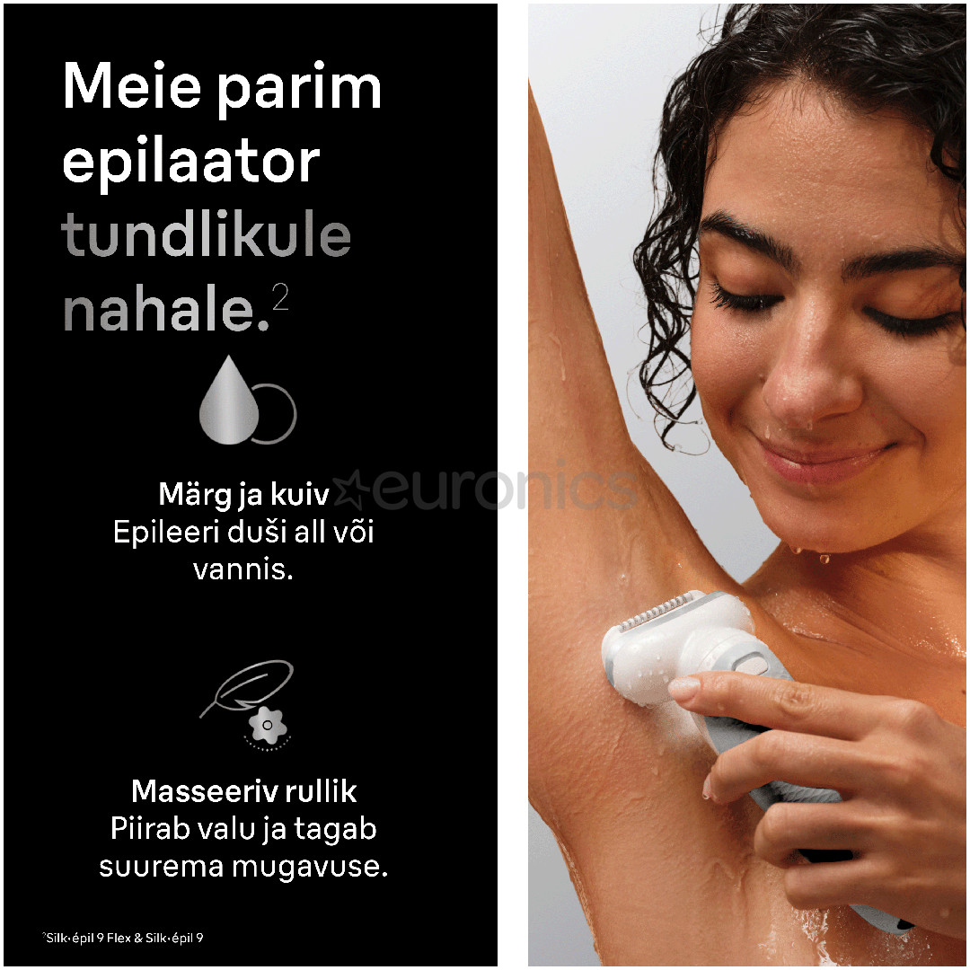 Braun Silk-epil 9, Wet & Dry, белый - Эпилятор