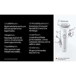 Braun Silk-epil 9, Wet & Dry, белый - Эпилятор
