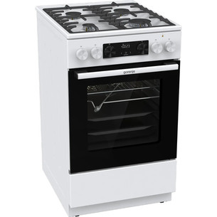 Gorenje, 70 L, width 50 cm, white - Gas cooker with electric oven