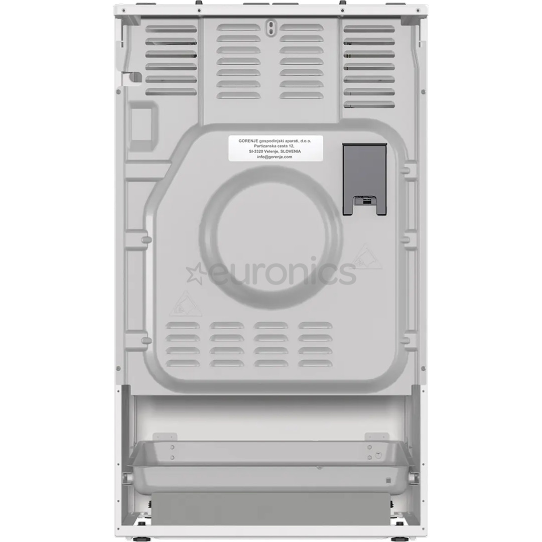 Gorenje, 70 L, width 50 cm, white - Gas cooker with electric oven