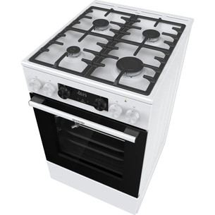 Gorenje, 70 L, width 50 cm, white - Gas cooker with electric oven