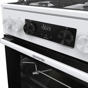 Gorenje, 70 L, width 50 cm, white - Gas cooker with electric oven