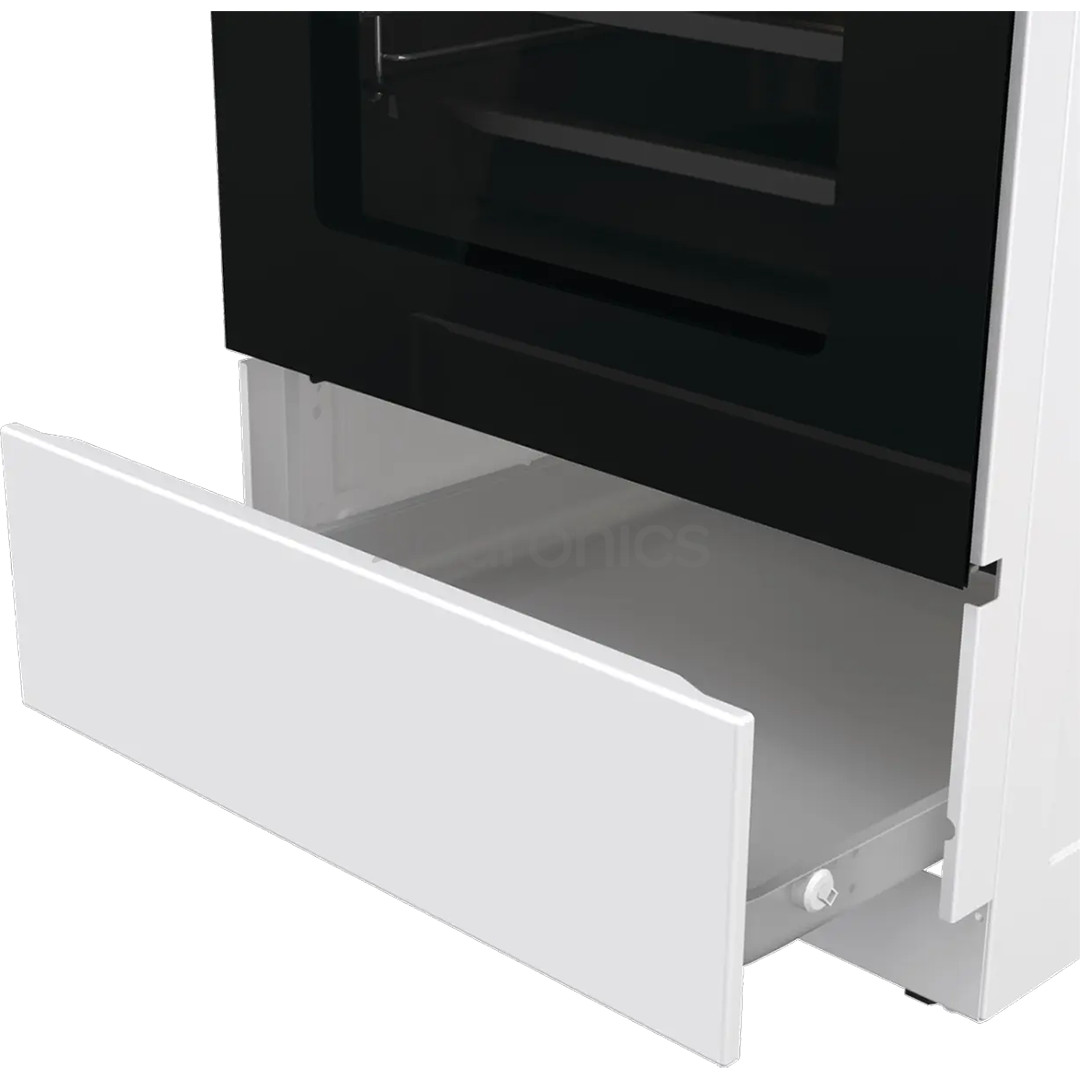 Gorenje, 70 L, width 50 cm, white - Gas cooker with electric oven