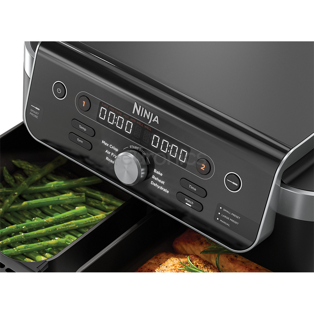 Ninja DualZone XL, 9.5 L, 2470 W, must - Kuumaõhufritüür toidutermomeetriga
