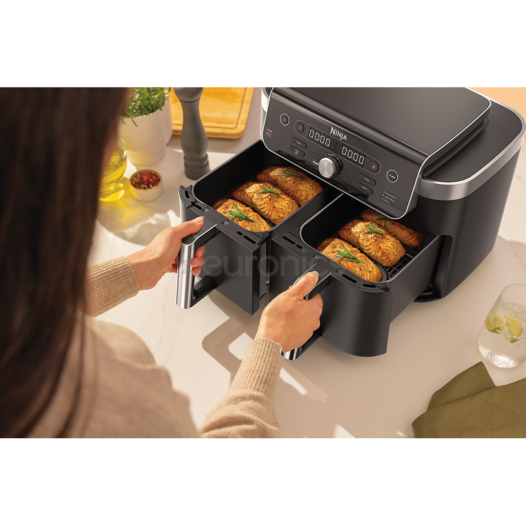 Ninja DualZone XL, 9.5 L, 2470 W, must - Kuumaõhufritüür toidutermomeetriga