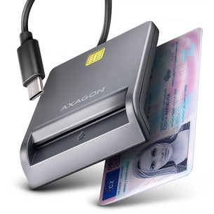 AXAGON CRE-SM3TC, USB-C, hall - ID-kaardi lugeja