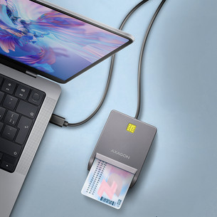 AXAGON CRE-SM3TC, USB-C, hall - ID-kaardi lugeja