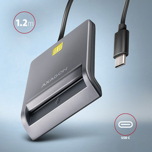 AXAGON CRE-SM3TC, USB-C, hall - ID-kaardi lugeja