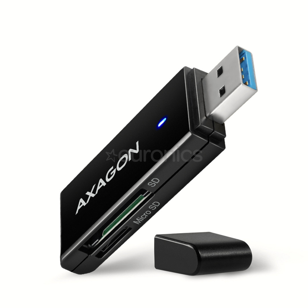AXAGON CRE-S2N, USB-A, must - Mälukaardilugeja