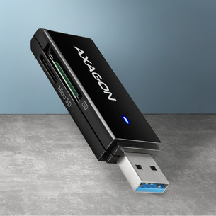 AXAGON CRE-S2N, USB-A, must - Mälukaardilugeja