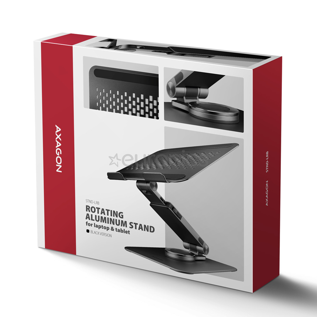 Axagon STND-LRB, 10''-16'', 360°, черный - Подставка для ноутбука