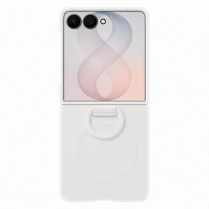 Samsung Silicone Ring Magnet Case, Galaxy Flip8, cream - Case