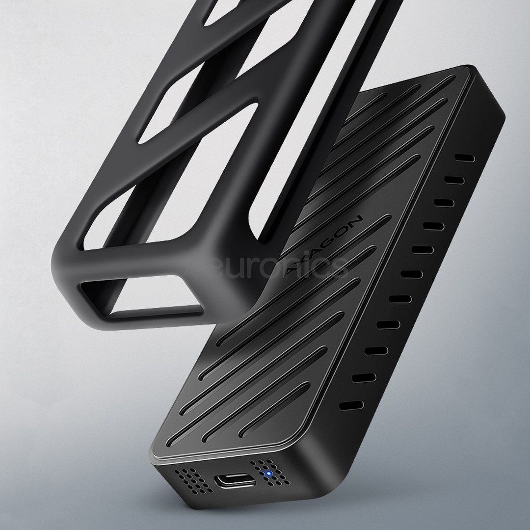 Axagon EEM2-20G, USB-C, 20Gbps, M.2 NVMe, must - SSD korpus