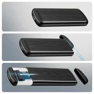 Axagon EEM2-SC, USB-C, 10Gbps, M.2 NVMe, черный - Корпус для SSD