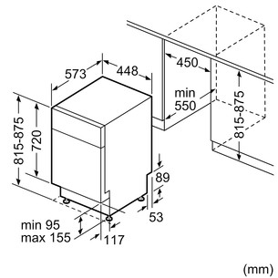 Bosch, Series 4, 10 place settings - Built-in dishwasher