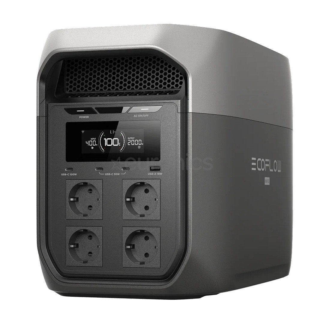 EcoFlow Delta 3 Max, 2048 Wh, 2400 W, must/hall - Akujaam 5016501005