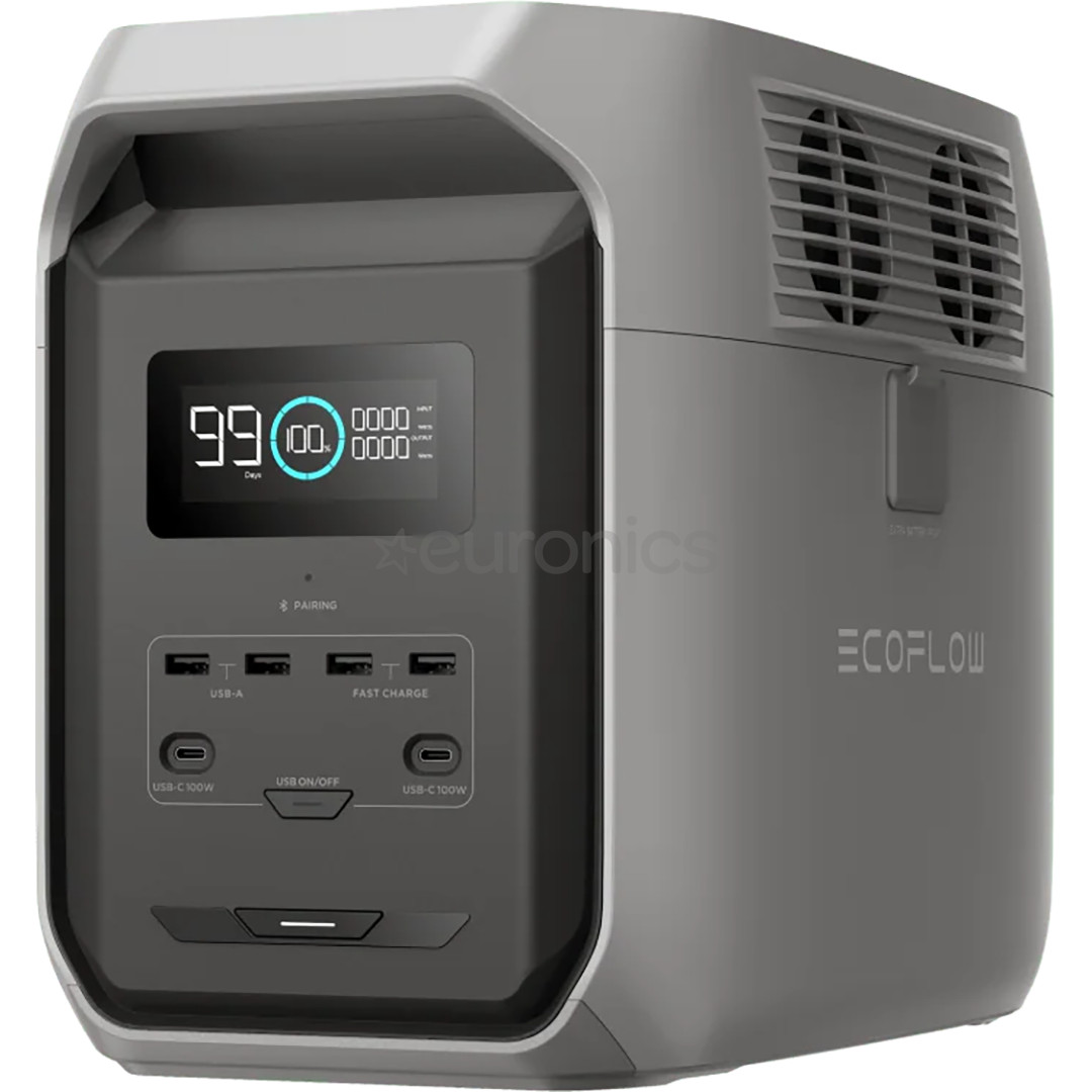 EcoFlow Delta 3 1500, 1536 Wh, 1800 W, hõbe - Akujaam 5017901001