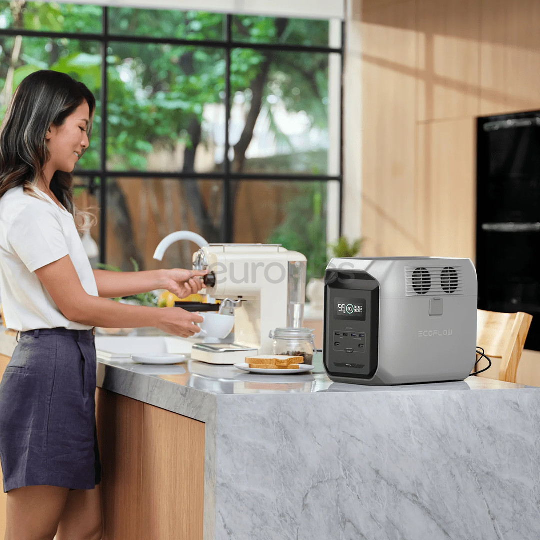 EcoFlow Delta 3 1500, 1536 Wh, 1800 W, hõbe - Akujaam
