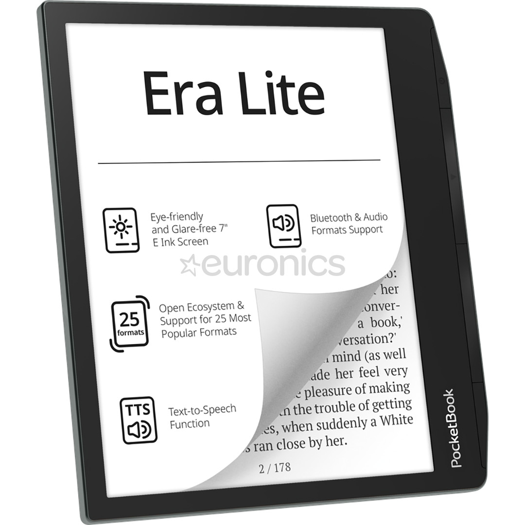 PocketBook Era Lite, 7'', 16 GB, must/roheline - E-luger