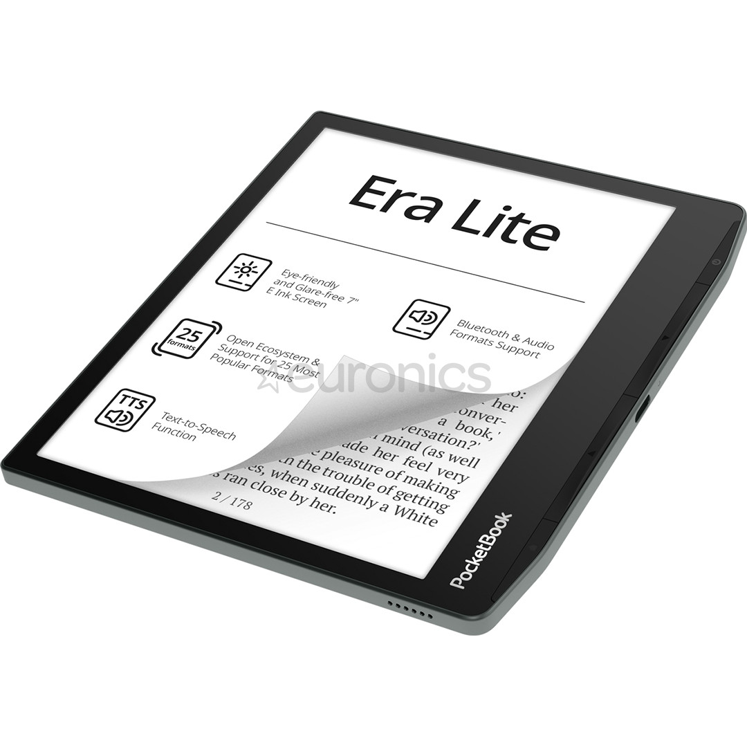 PocketBook Era Lite, 7'', 16 GB, must/roheline - E-luger